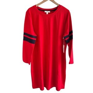 NWT 1901 Crew Neck T-Shirt Dress Casual Nautical Varsity Size XXL